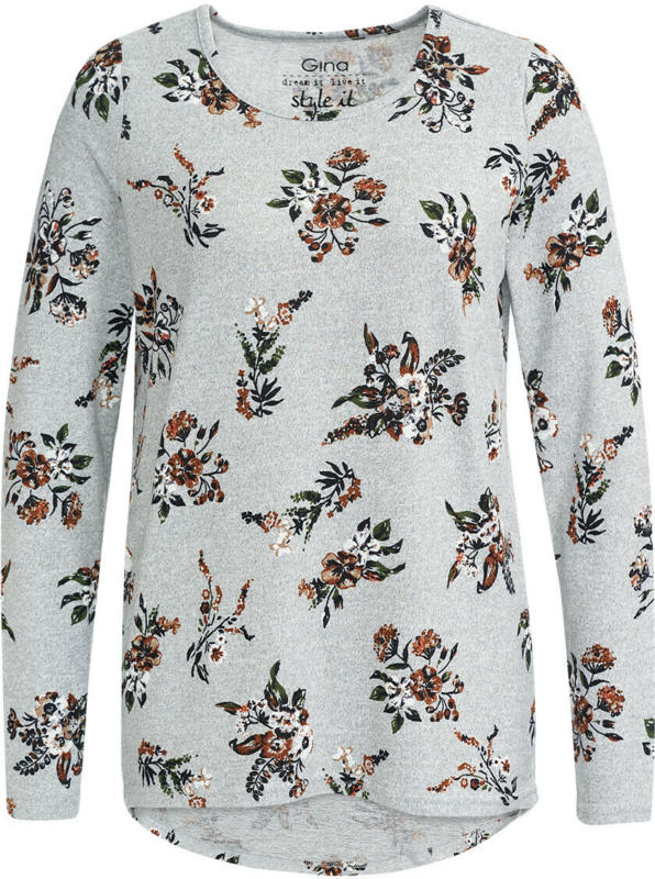 Damen Langarmshirt mit floralem Allover-Print (Nur online)