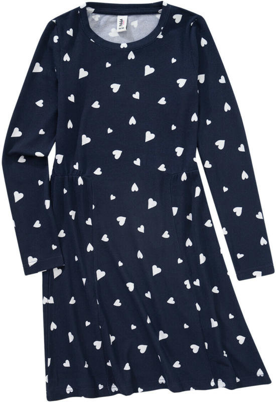 Mädchen Kleid mit Herzchen allover (Nur online)