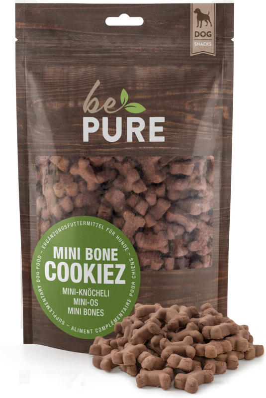 bePure Hundeleckerli Mini Bone Cookiez 600g