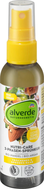 alverde NATURKOSMETIK Nutri-Care 2-Phasen-Sprühkur Bio-Mandel, Bio-Argan