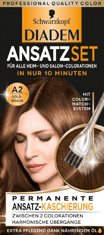 Schwarzkopf Diadem Ansatzset Gold-Braun A2, 1 St