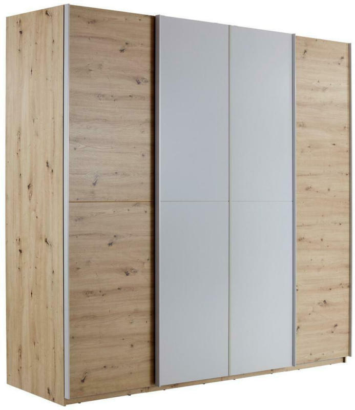 Schwebetürenschrank 270cm Beluga, Eiche Dekor/Lightgrey
