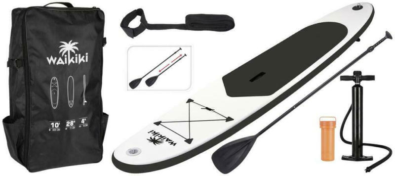 Stand-Up Paddle Board Sup Kunststoff, Schwarz/Weiß