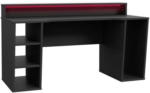 Möbelix Gaming Tisch mit Stauraum und Aufsatz B 160cm H 91cm Tezaur