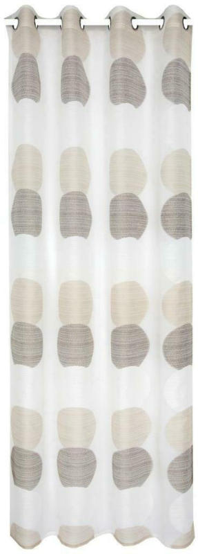 Vorhang mit Ösen Daniela B: 140cm, Beige/Braun