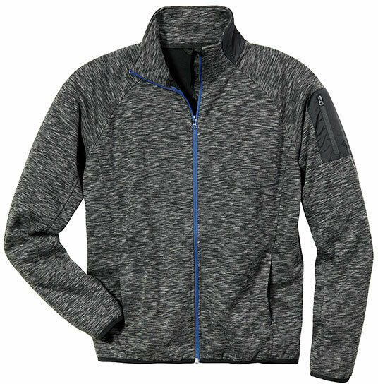 Fleecejacke „Active“, anthrazit-meliert, Gr.M
