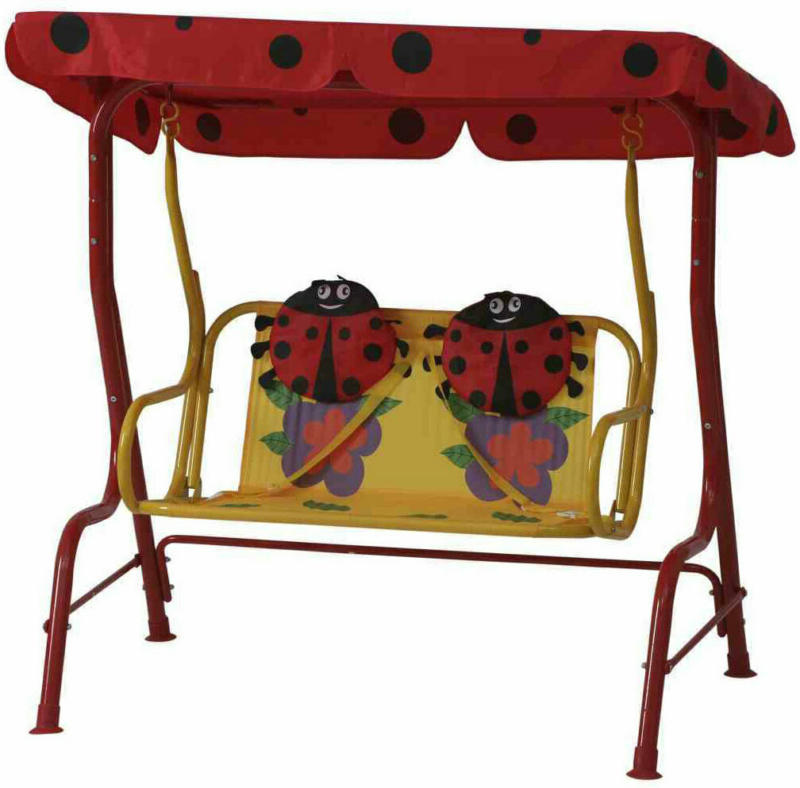 Kinderschaukel „Marie“ 75x115x118 cm, rot/gelb