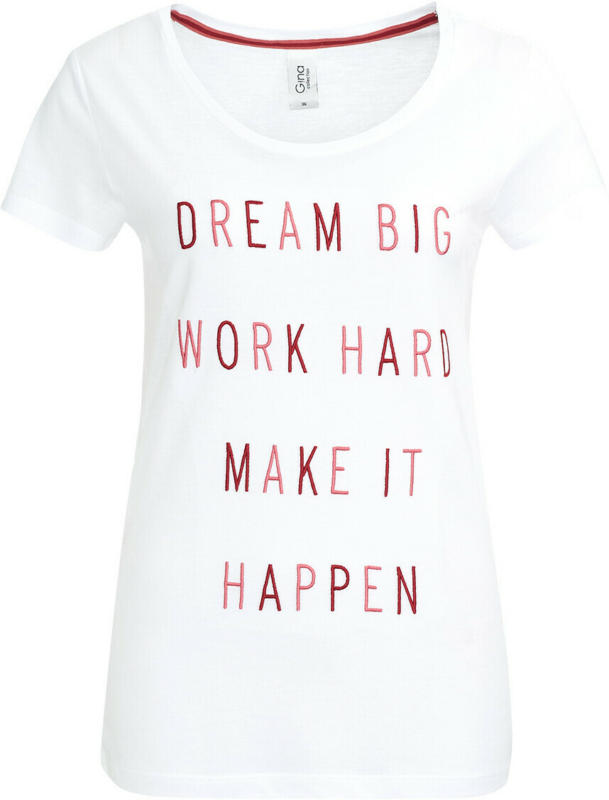 Damen T-Shirt mit gesticktem Schriftzug (Nur online)