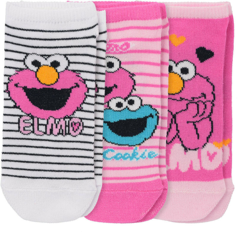 3 Paar Sesamstraße Sneaker-Socken im Set (Nur online)