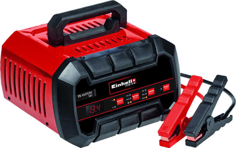 EINHELL CE-BC 15 M Batterie-Ladegerät, Rot/Schwarz
