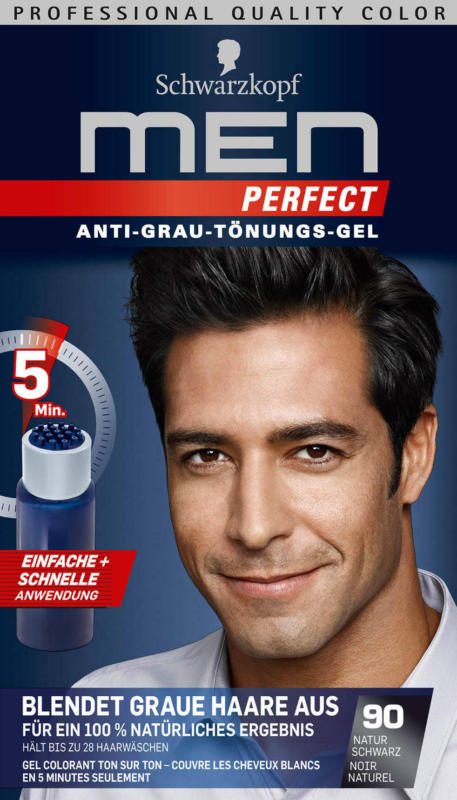 Schwarzkopf Men Perfect Tönung Anti-Grau-Gel Natur Schwarz 90
