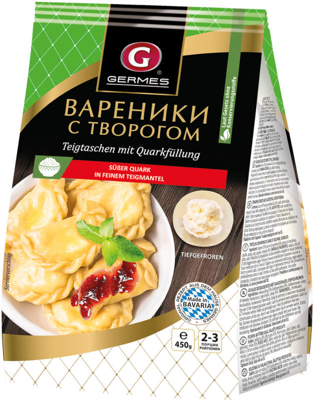 Teigtaschen mit Quarkfüllung