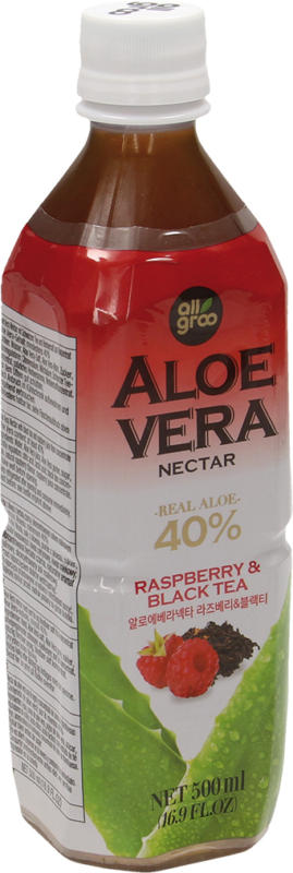 Aloe Vera Nektar mit Schwarzem Tee und Himbeere, weniger süss