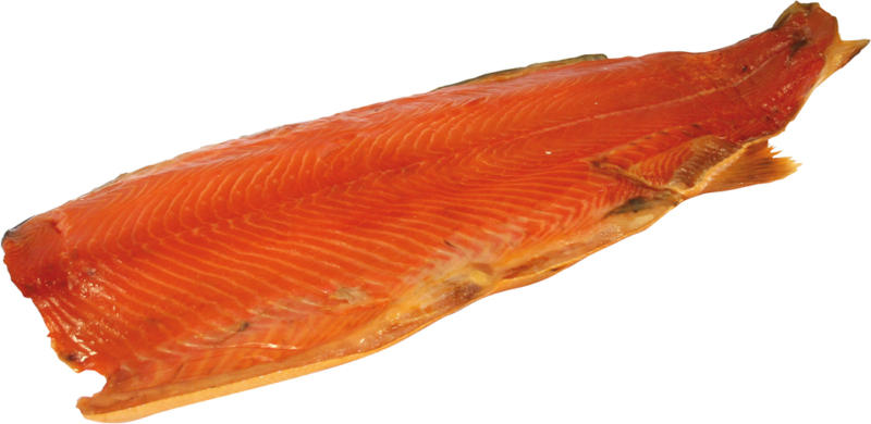 Lachsfilet (Salmo salar), mit Haut, kaltgeräuchert. /lose