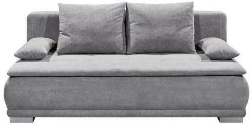Schlafsofa in Textil, Holzwerkstoff Schlammfarben