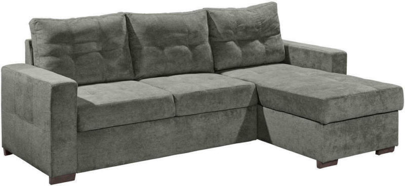 Wohnlandschaft in Textil, Holzwerkstoff Grau