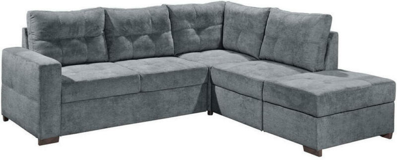 Wohnlandschaft in Textil, Holzwerkstoff Anthrazit