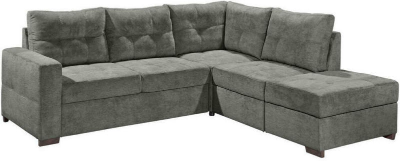 Wohnlandschaft in Textil, Holzwerkstoff Grau