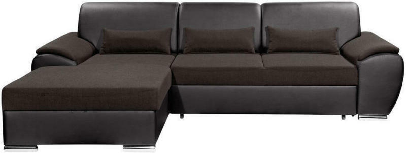 Wohnlandschaft in Textil Braun, Dunkelbraun