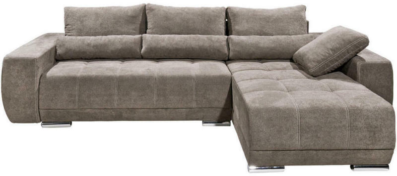 Wohnlandschaft in Textil, Holzwerkstoff Braun