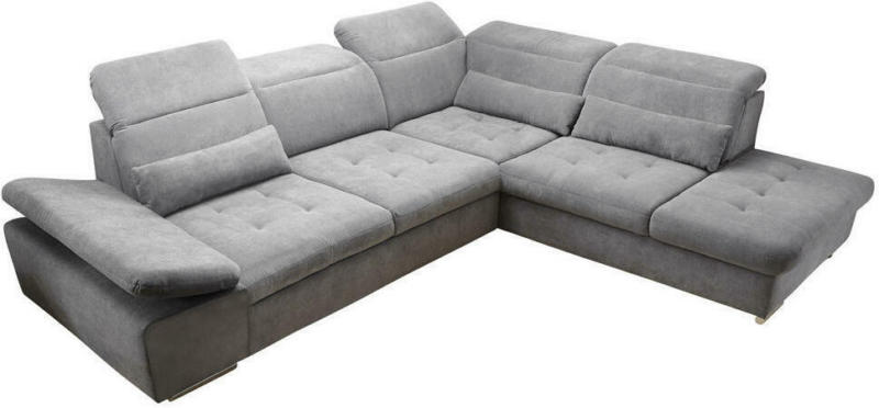 Wohnlandschaft in Textil Dunkelgrau
