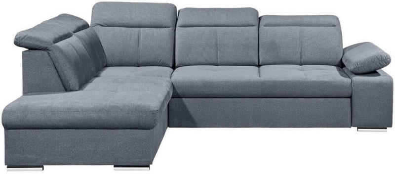 Wohnlandschaft in Textil Grau