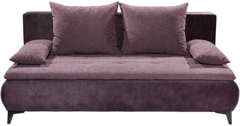 Schlafsofa in Textil Aubergine