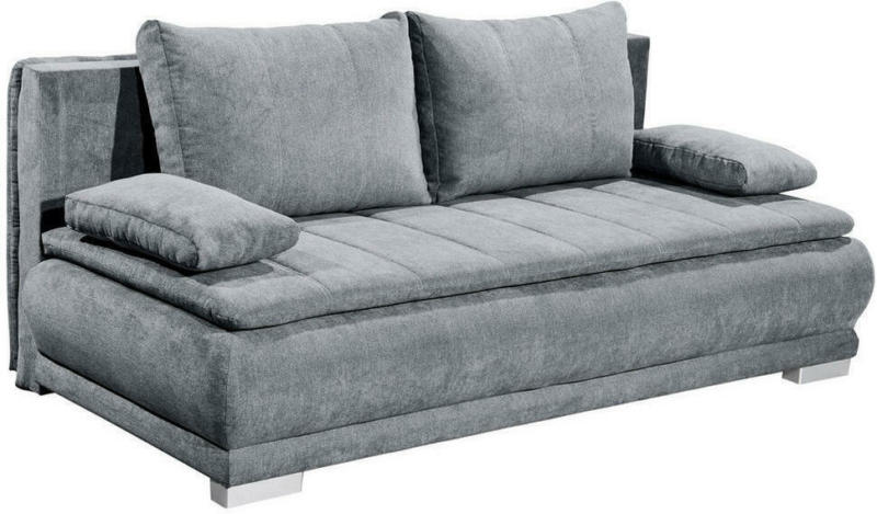 Schlafsofa in Textil, Holzwerkstoff Anthrazit