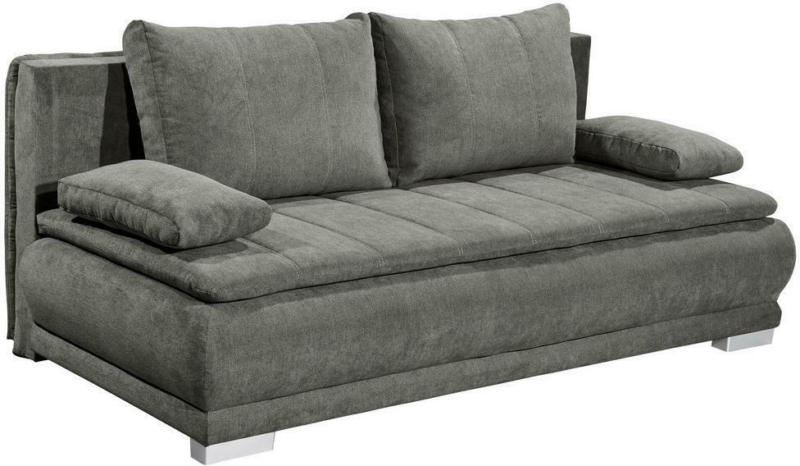Schlafsofa in Textil, Holzwerkstoff Grau