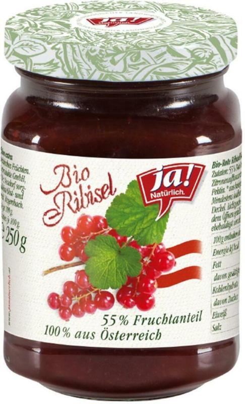 Ja! Natürlich Rote Ribisel Konfitüre