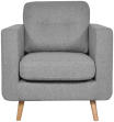 Fauteuil NEVADA tissu gris clair