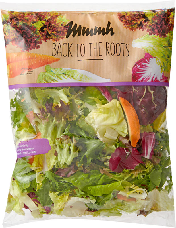 Salade mêlée Back to the roots Mmmh, prête à consommer, provenance indiquée sur l’emballage, 200 g