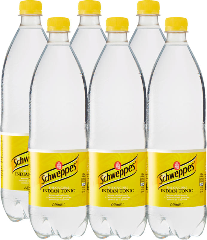 Schweppes Indian Tonic, 6 x 1 Liter