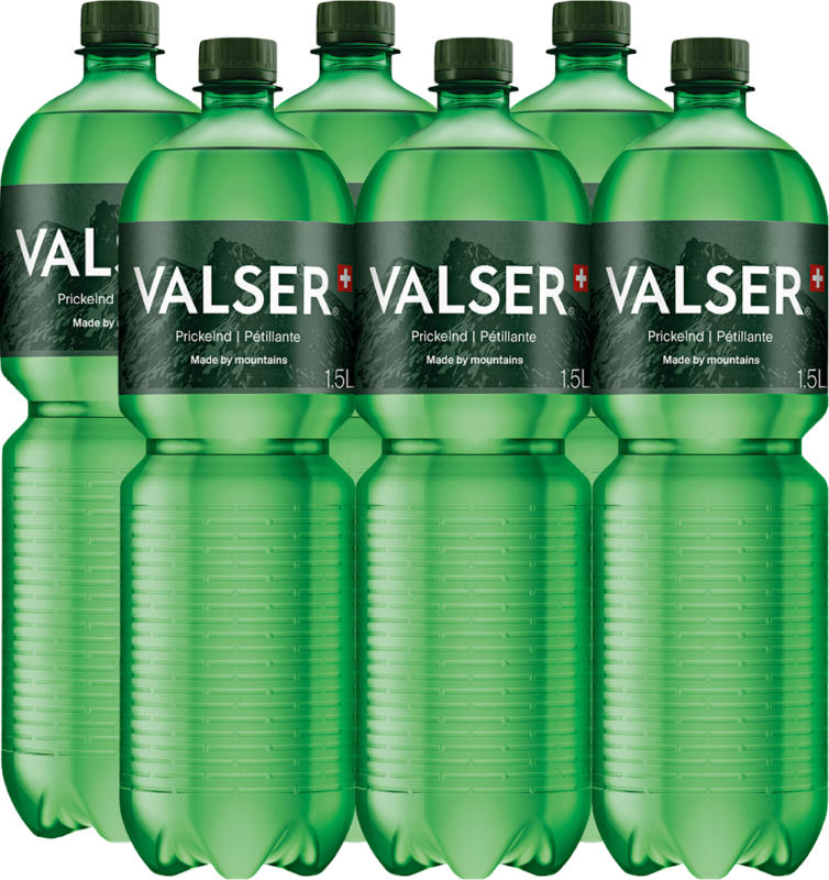 Eau minérale Pétillante Valser, 6 x 1,5 litre