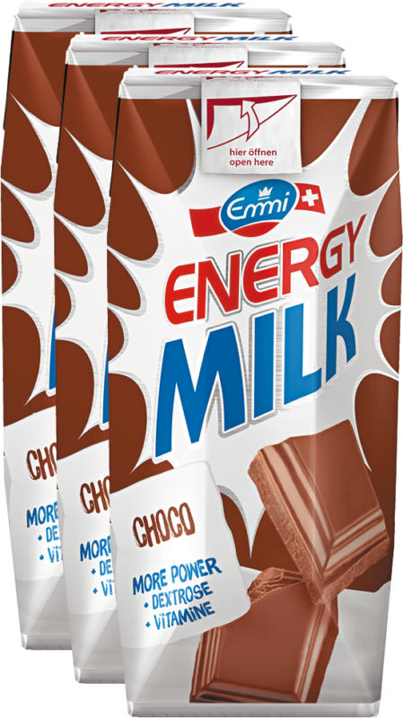 Emmi Energy Milk, Schokolade, 3 x 330 ml
