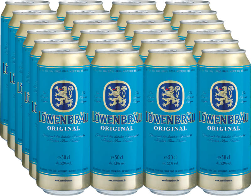 Birra di Monaco di Baviera Original Löwenbräu, 24 x 50 cl