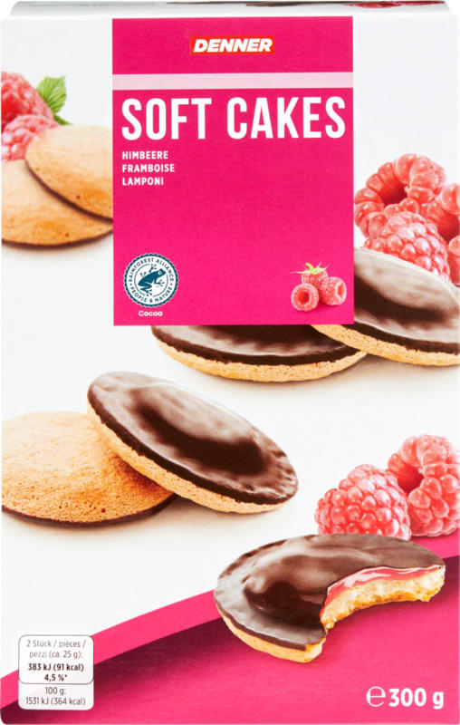 Soft Cakes framboise Denner, 300 g