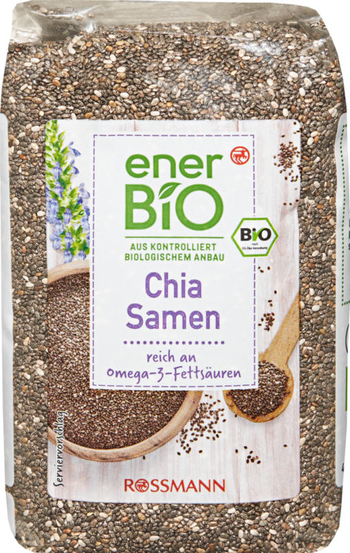Semi di chia enerBiO, ricchi di acidi grassi omega-3, 300 g