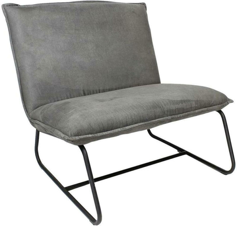 Polstersessel Paris Bench Samtbezug Grau