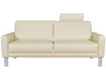 Divano 2 posti SPRING vera pelle beige, chiaro