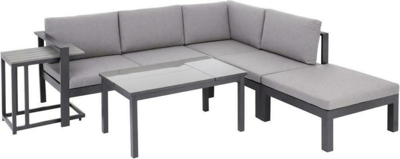 Loungegarnitur 5-Tlg Panama Aus Alu und Textil mit Kissen