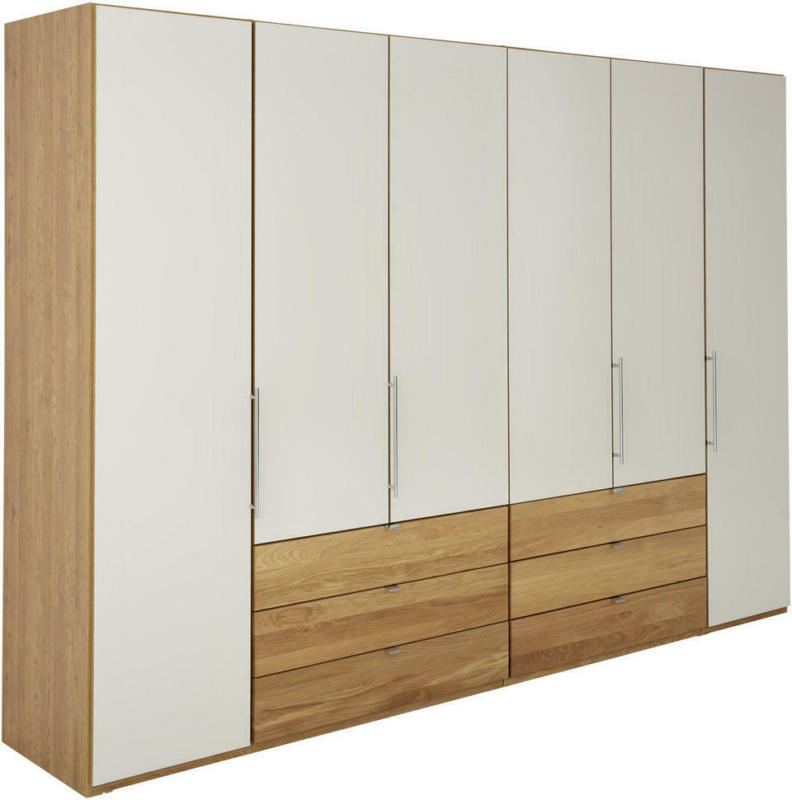 Falttürenschrank in Eichefarben, Champagner