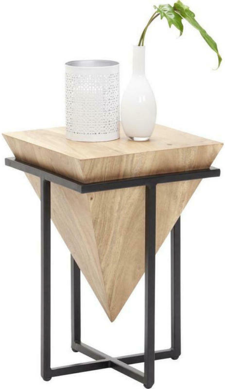 Beistelltisch in Holz, Metall 31/31/45 cm