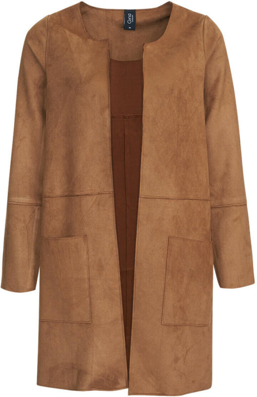Damen Lederimitatjacke in langer Form (Nur online)