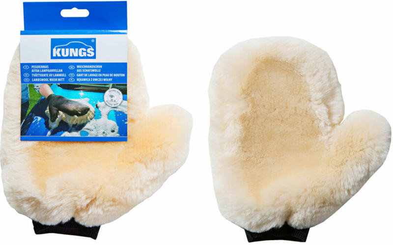 Waschhandschuh, aus Lambswolle