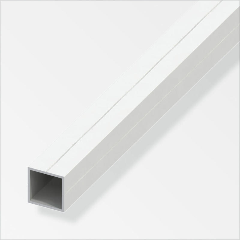Quadratrohr, 23,5mm, 2,5m, weiß 2,35 cm | weiß | 250 cm