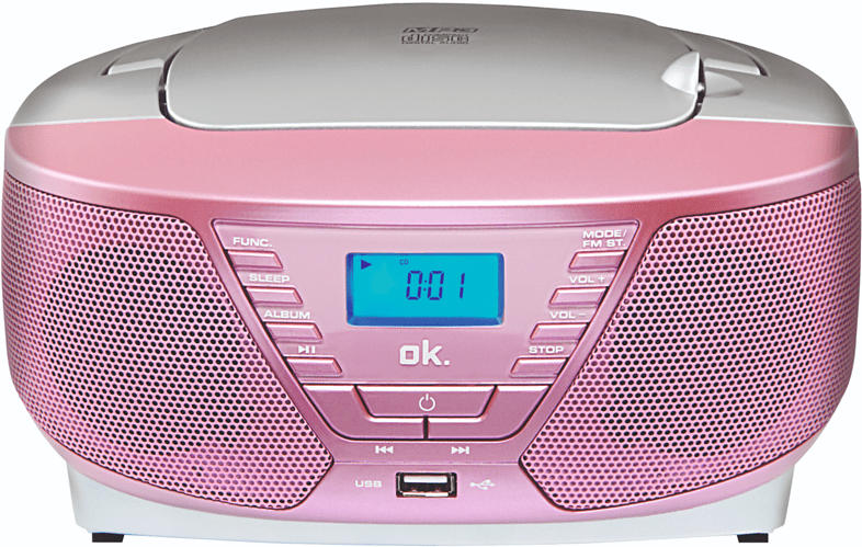 ok. CD Radio ORC 311-BL mit USB, pink