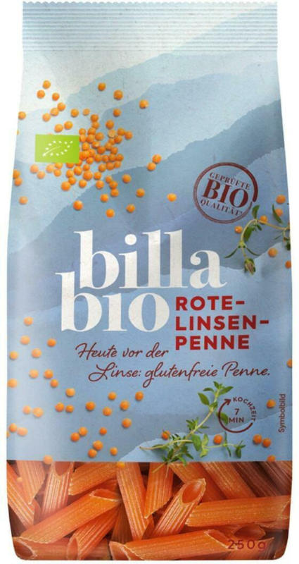 BILLA Bio Rote Linsen Penne