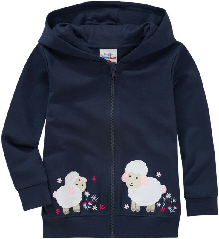 Mädchen Sweatjacke mit Schäfchen-Applikation (Nur online)