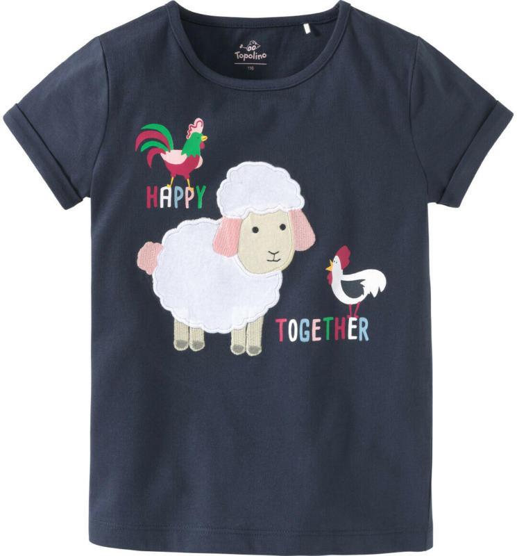 Mädchen T-Shirt mit Schaf-Applikation (Nur online)